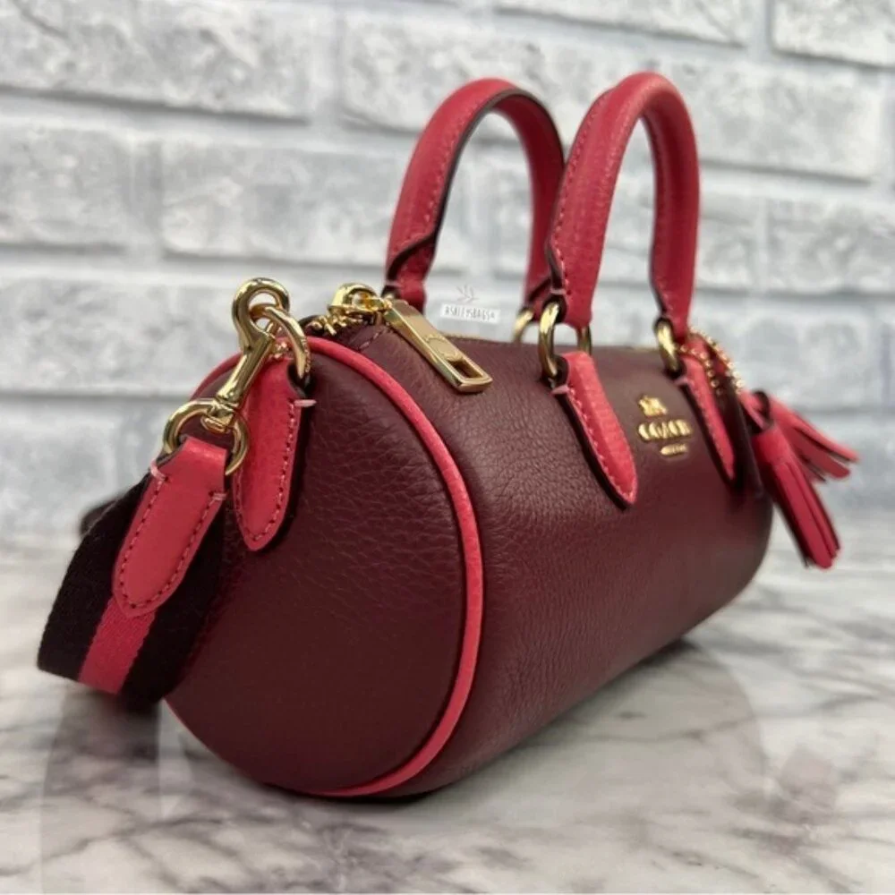 Coach Lacey Crossbody In Gold Wine Multi